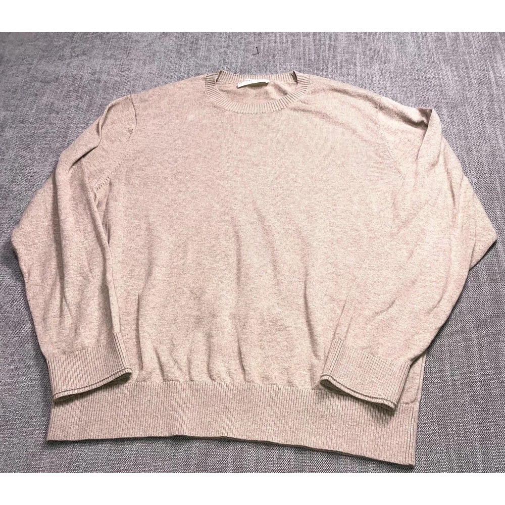 Everlane Sweater Womens XL Beige Cashmere Crew Neck Long Sleeve Outdoor Pullover
